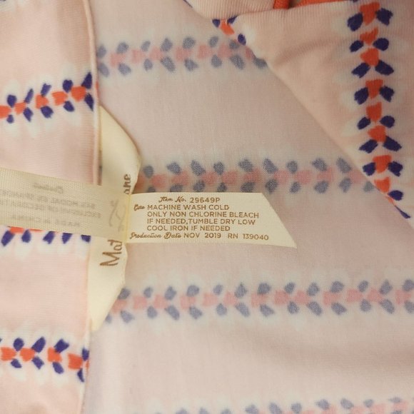 Matilda Jane Button Front Striped Pajama Top Womens Size L Ruffle Sleeve Pink - Picture 11 of 11